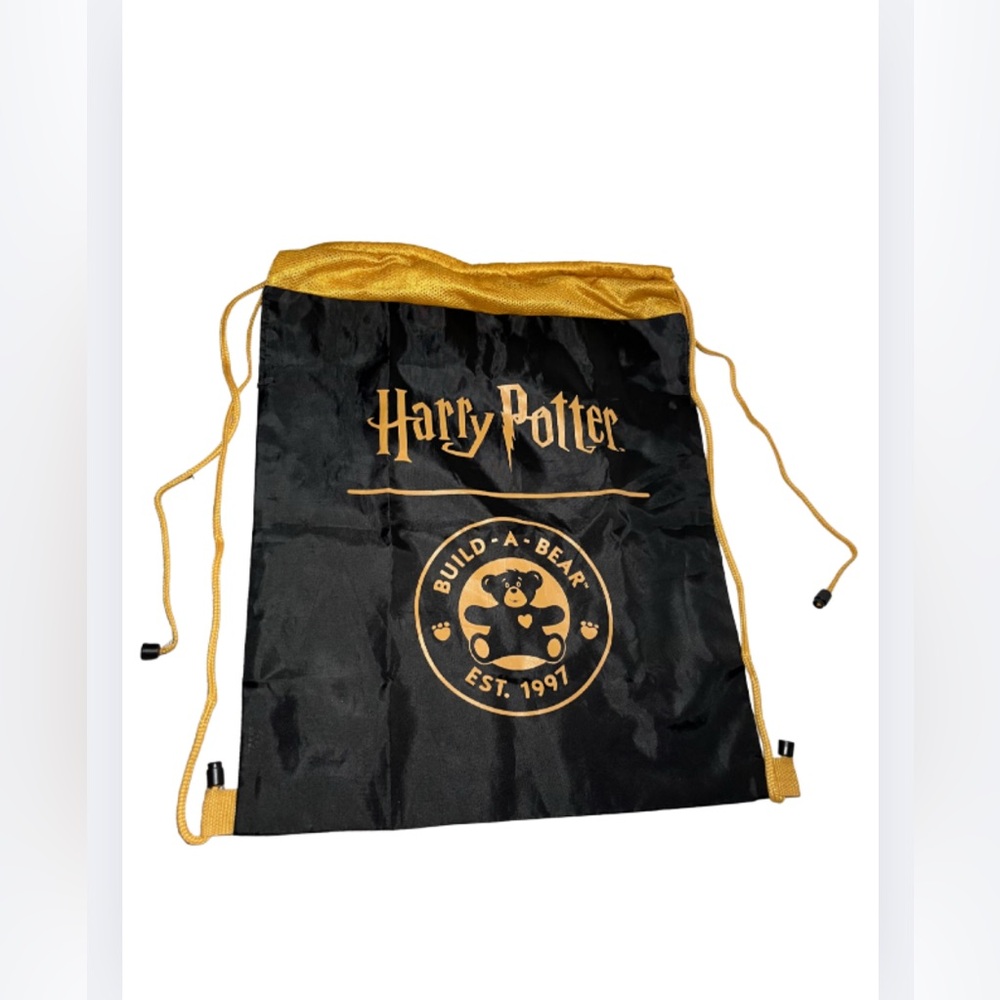 Harry Potter Black and Gold Drawstring Bag